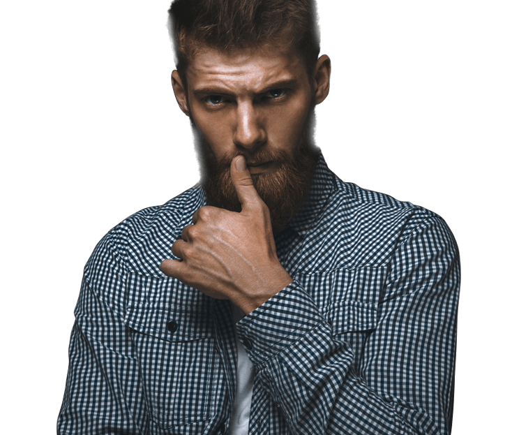 Bearded Man Casually Dressed Bearded Man Casually Dressed